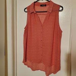 Semi Sheer hi-lo blouse